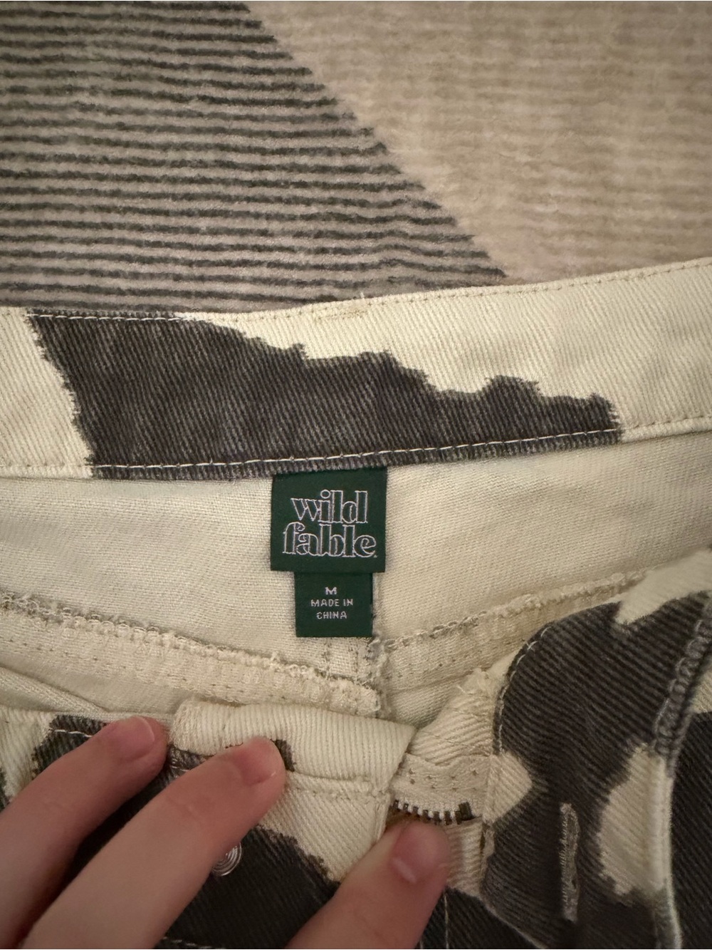 Wild Fable cow print wide leg jeans - Picture 2 of 3